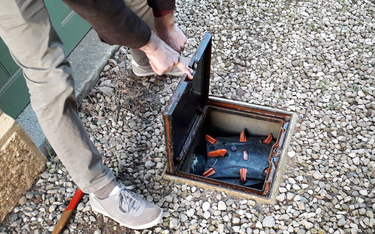 Installation d'un clapet anti-retour